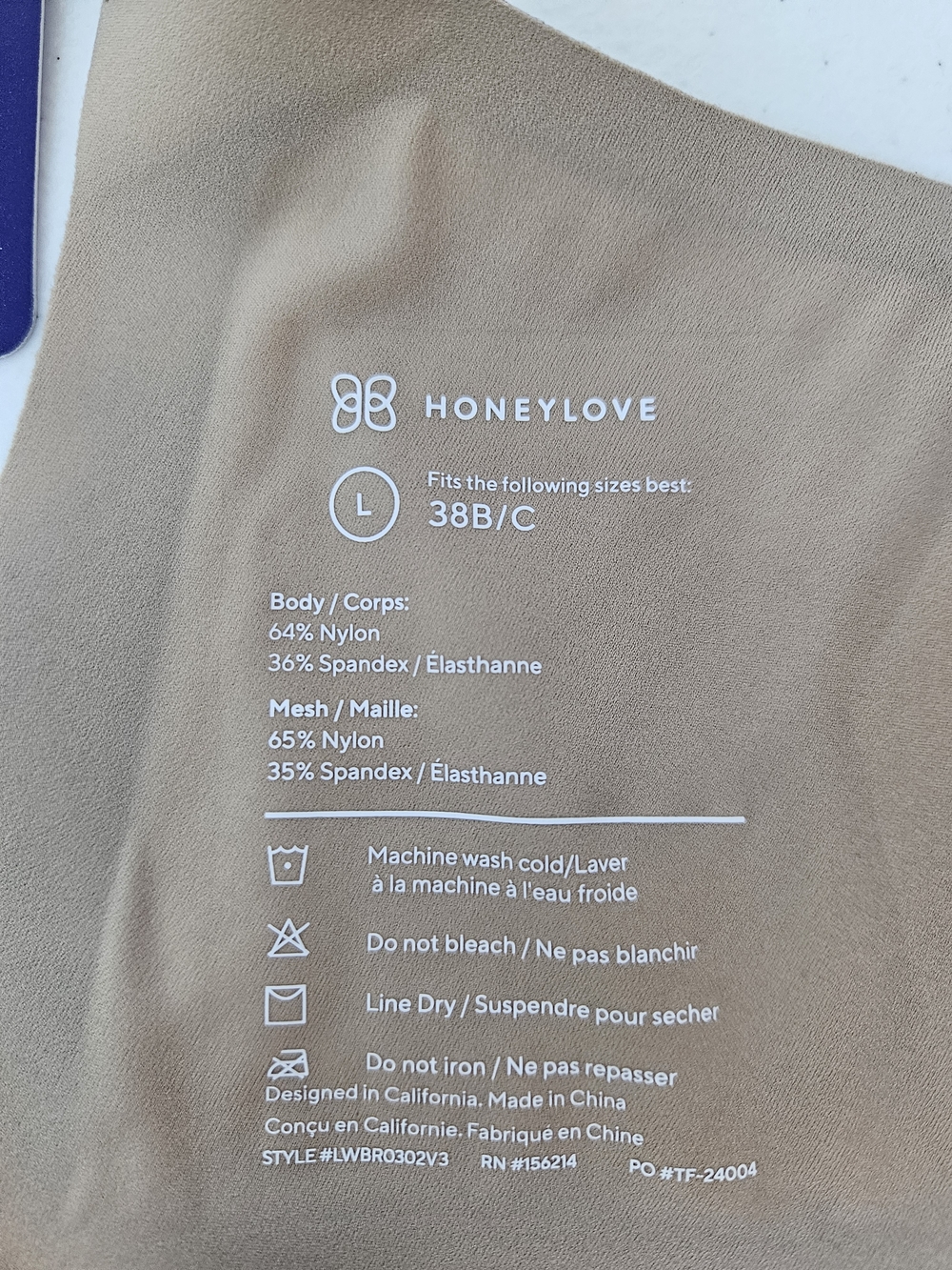 Honeylove Crossover Black Wireless Bra With Removable Pads Sz L 38 B/C - Picture 6 of 10